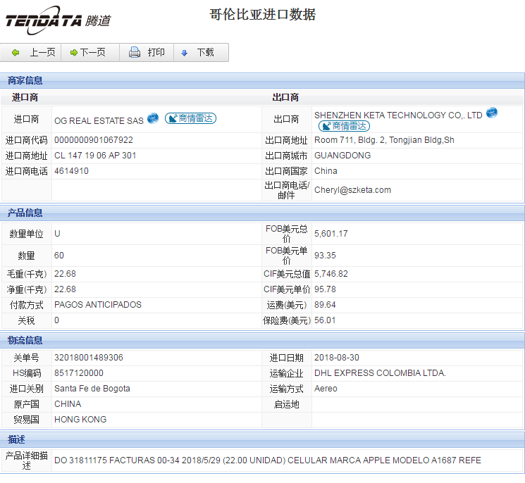 海关数据,进出口数据,进口数据,Abpay,贸易,哥伦比亚